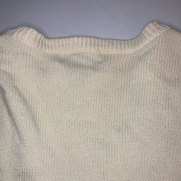 Chaps Cardigan Cream Color two pocket front EUC 🆕 - Picture 7 of 8